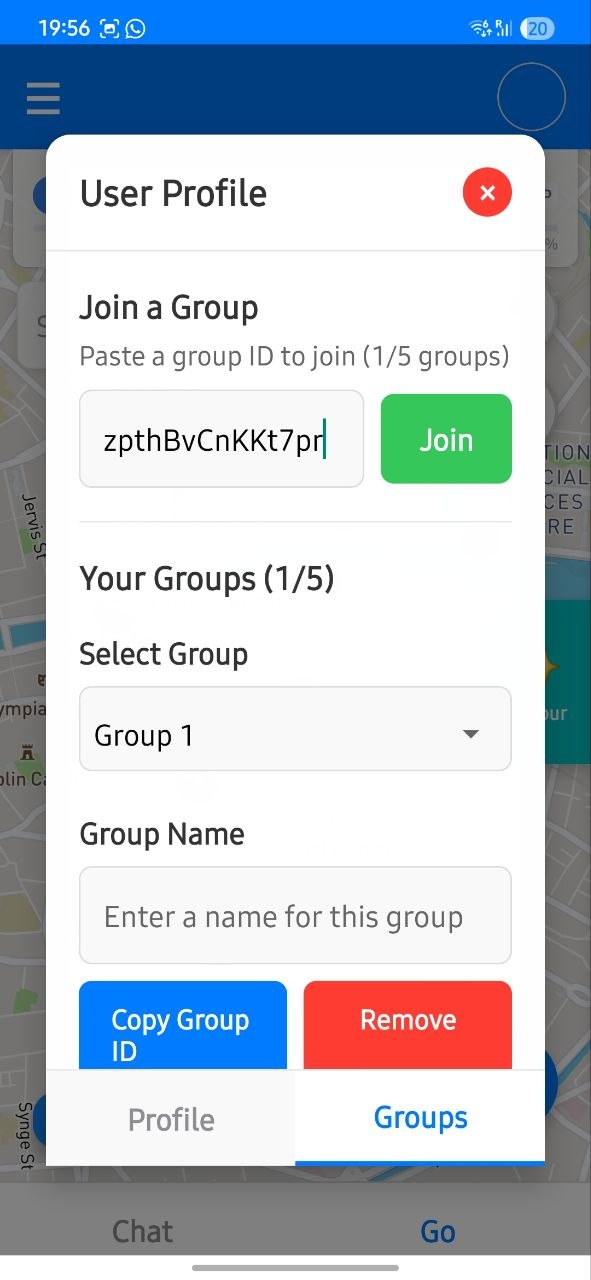 Copy and share group link screen